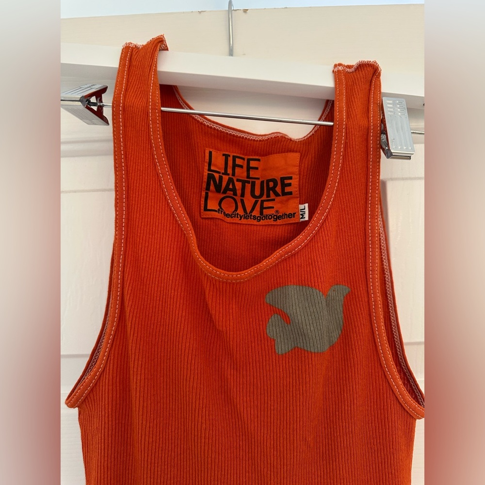 Orange free city tank top size M/L